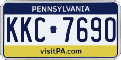 PA license plate KKC7690