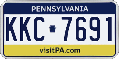 PA license plate KKC7691