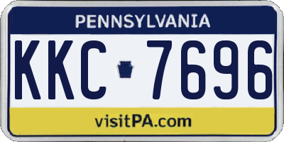 PA license plate KKC7696