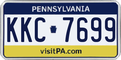 PA license plate KKC7699