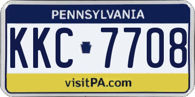 PA license plate KKC7708