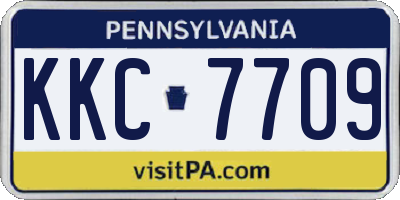 PA license plate KKC7709