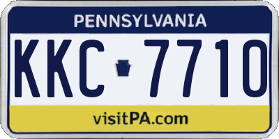 PA license plate KKC7710