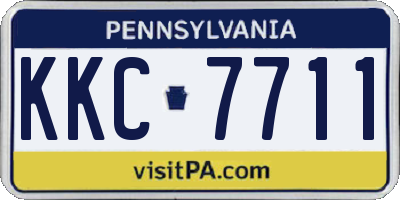PA license plate KKC7711