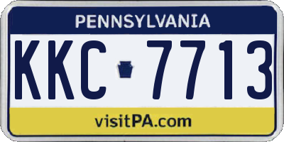 PA license plate KKC7713
