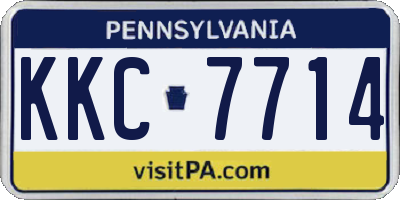 PA license plate KKC7714
