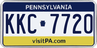 PA license plate KKC7720