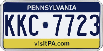 PA license plate KKC7723