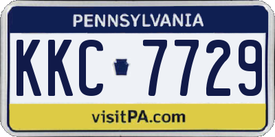 PA license plate KKC7729