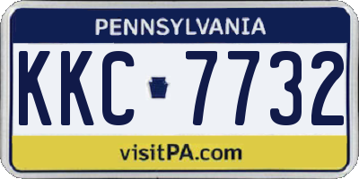PA license plate KKC7732