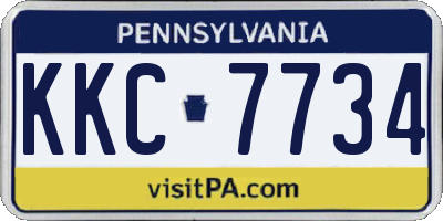 PA license plate KKC7734
