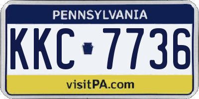 PA license plate KKC7736