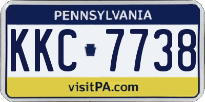 PA license plate KKC7738