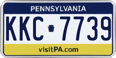 PA license plate KKC7739