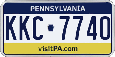 PA license plate KKC7740