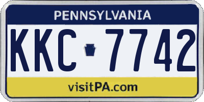 PA license plate KKC7742