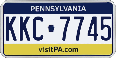 PA license plate KKC7745