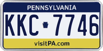 PA license plate KKC7746