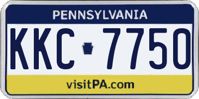 PA license plate KKC7750