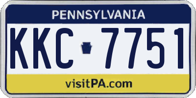 PA license plate KKC7751