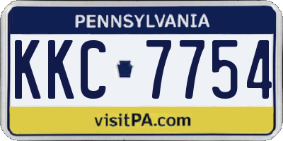 PA license plate KKC7754