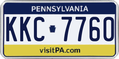 PA license plate KKC7760