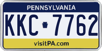 PA license plate KKC7762
