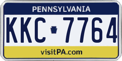 PA license plate KKC7764