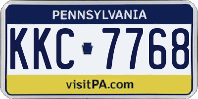 PA license plate KKC7768