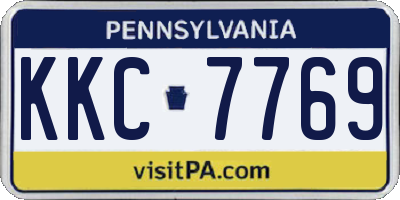 PA license plate KKC7769