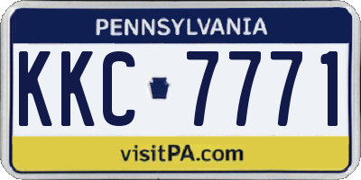 PA license plate KKC7771