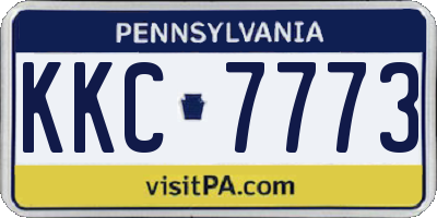PA license plate KKC7773