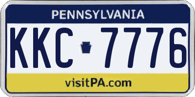 PA license plate KKC7776