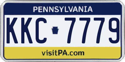 PA license plate KKC7779