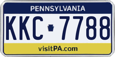 PA license plate KKC7788