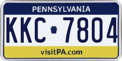 PA license plate KKC7804