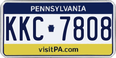 PA license plate KKC7808