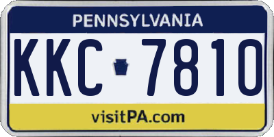 PA license plate KKC7810