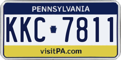 PA license plate KKC7811