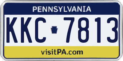 PA license plate KKC7813
