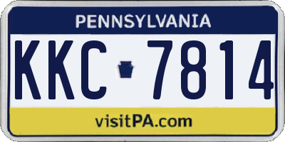 PA license plate KKC7814