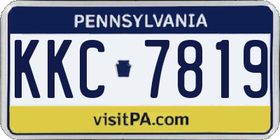 PA license plate KKC7819