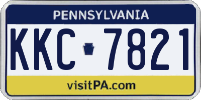 PA license plate KKC7821