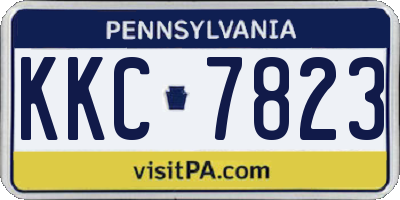 PA license plate KKC7823