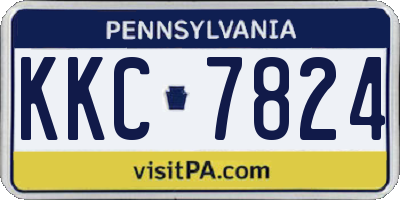 PA license plate KKC7824