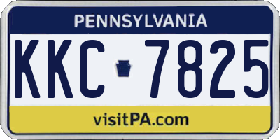 PA license plate KKC7825
