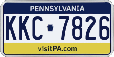 PA license plate KKC7826