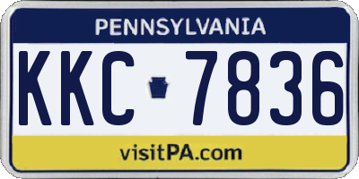 PA license plate KKC7836