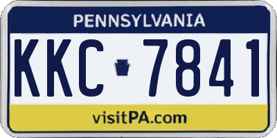 PA license plate KKC7841