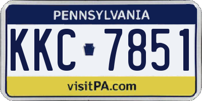 PA license plate KKC7851